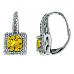 Prima Yellow Sapphire & Diamond Earrings