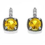 Prima Yellow Sapphire & Diamond Earrings