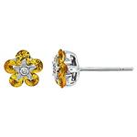 Prima Yellow Sapphire & Diamond Earrings