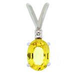 Prima Yellow Sapphire & Diamond Pendent