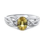 Prima Yellow Sapphire & Diamond Ring